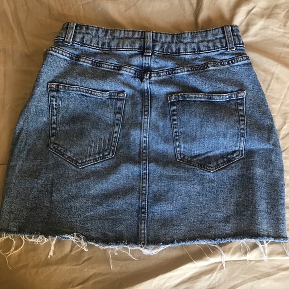 Womens Denim skirt w Custom Embroidery sz8 - Picture 6 of 6
